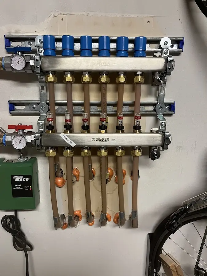 Plumber performing Gas Leak Detection at a residential property in Leland